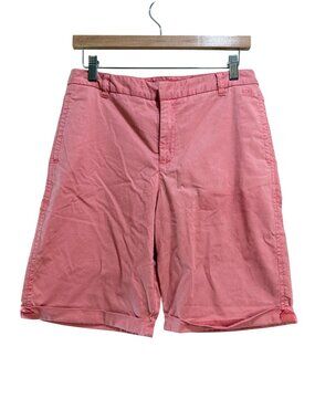 Ecru The Mitchell Project Nash Preppy Coastal Nantucket Red Bermuda Shorts Size
